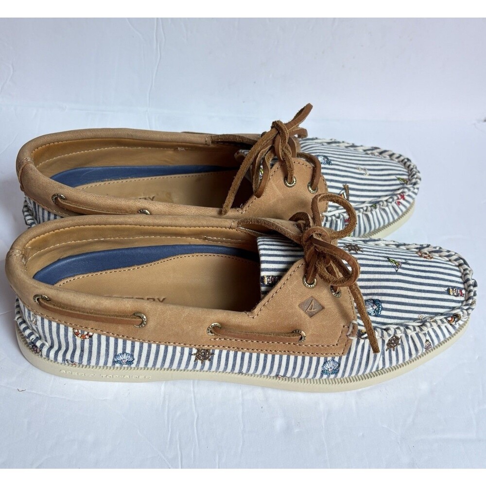 Sperry x Nordstrom Size 8.5 Women's Original Boat Shoes Nautical Top Siders - Picture 3 of 16
